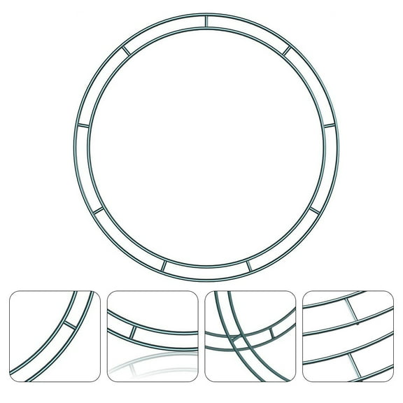 SOPOTUTU Solid Iron Wreath Hoop in Green, Traditional Design, Metal Frame for Wreath Making, 1 Piece
