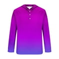 thumbnail image 4 of ohmzyzo Lightweight Hooded Sweatshirt for Men Casual Long Sleeve Gradient Color Pullover Tops Loose Fit Button Down Hoodies Shirt Purple M, 4 of 4