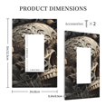 thumbnail image 3 of Daiia Vintage Pattern Flower Skull Pattern Decorator Wall Plate Child Safe Outlet Cover, Switch and Outlet Covers,Size 1-Gang 5.0" x3.0" , Polycarbonate Thermoplastic-Style U, 3 of 6