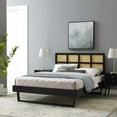 thumbnail image 2 of Platform Bed Frame, King Size, Wood, Black, Modern Contemporary Urban Design, Bedroom Master Guest Suite, 2 of 9