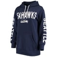thumbnail image 2 of Women's G-III 4Her by Carl Banks College Navy Seattle Seahawks Extra Point Pullover Hoodie, 2 of 4