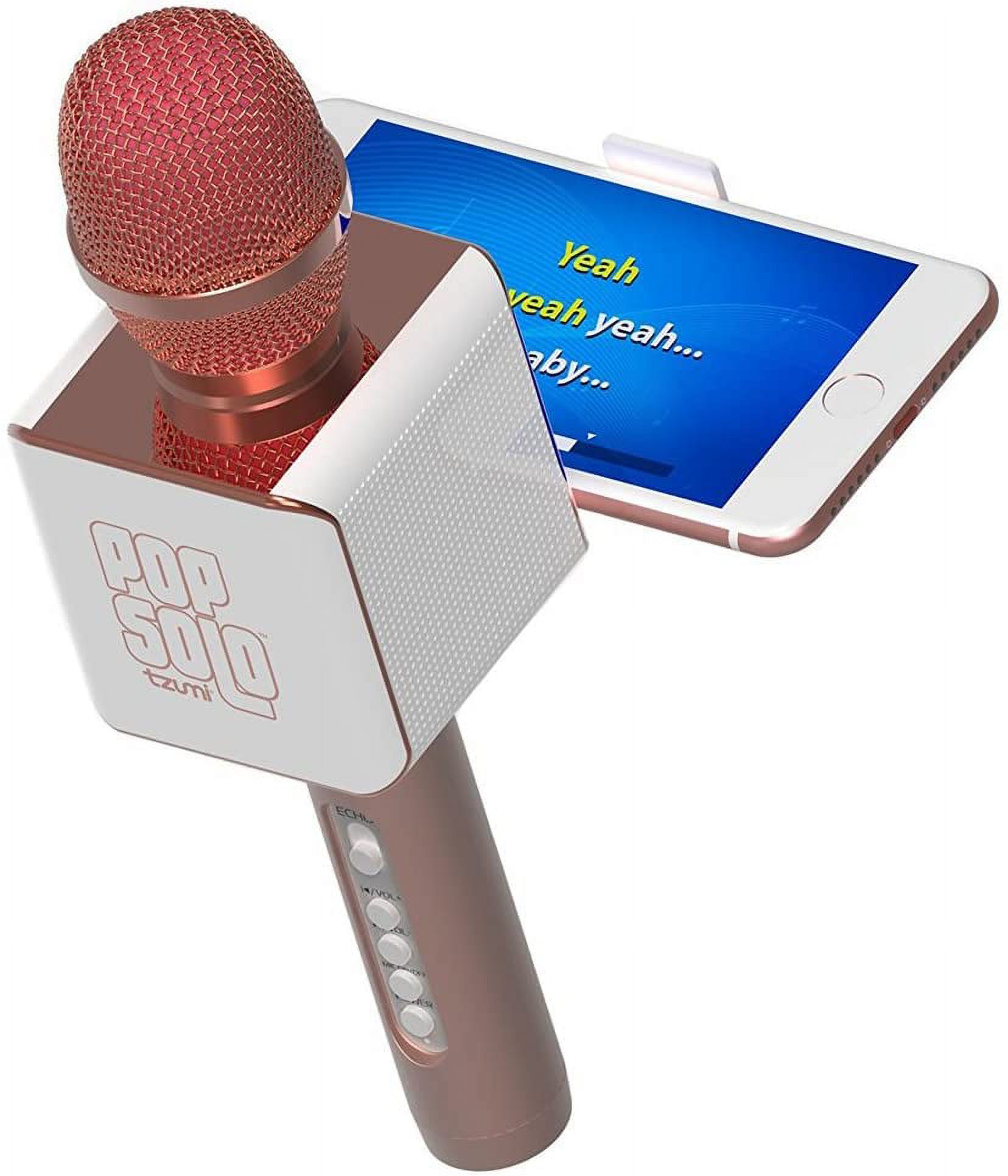 Tzumi PopSolo Wireless Bluetooth Karaoke Microphone (Rose Gold) - image 4 of 5