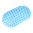 thumbnail image 1 of Alfombrilla de bañera de PVC, segura, ovalada, de secado rápido, para ducha, fácil de limpiar. Azul, 1 of 9