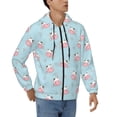 thumbnail image 4 of Zip Up Hoodies for Men - Cute Cartoon Bullhead Flower Long Sleeve Comfrt Men'S Fashion Hoodies & Sweatshirts, Jackets for Men Hoodies Pullover Clothing Clothes with Pouch, 4 of 5