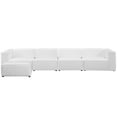 thumbnail image 4 of Modern Contemporary Urban Design Living Room Lounge Club Lobby Sectional Sofa Set, Fabric, White, 4 of 4
