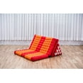 thumbnail image 5 of Leewadee 3-Fold Mat XXL with Triangle Cushion – Firm TV Pillow, Foldable Mattress with Cushion Made of Kapok, 67 x 31 inches, Orange Red, 5 of 9