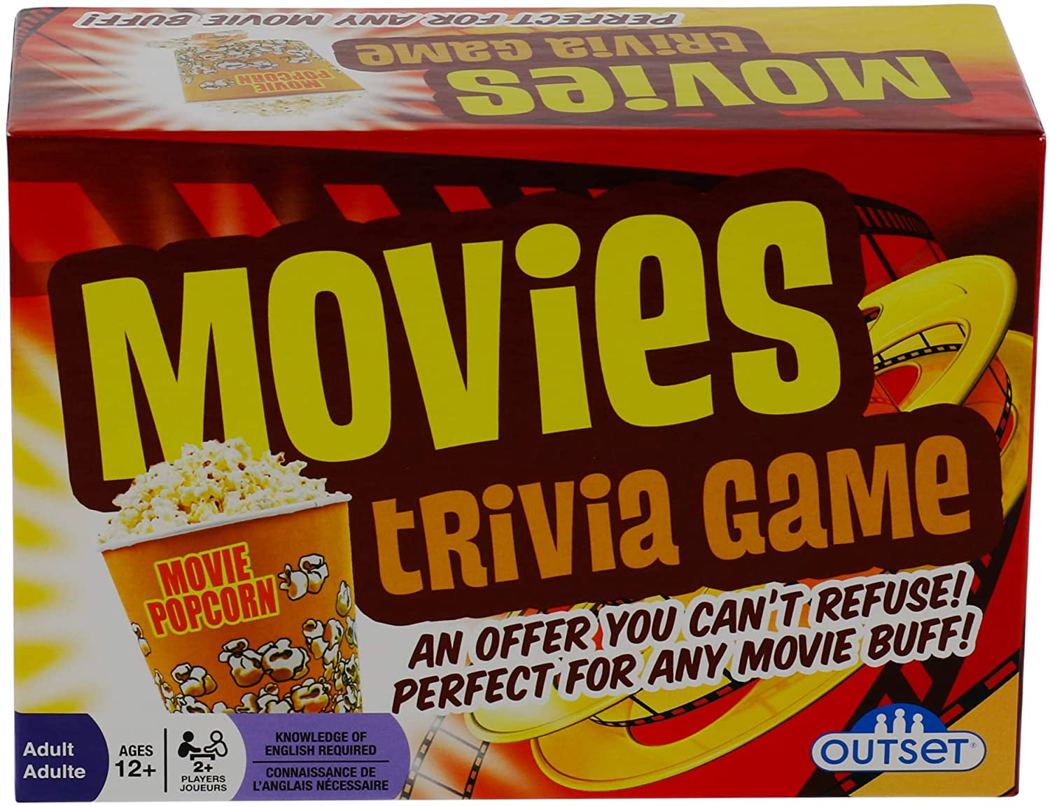 Movies Trivia Game Fun Cinema Question Based Game Featuring 1200 Trivia Questions Ages 12 Cinema Trivia Game This Game Is For The Movie Buff Testing By Brand Outset Walmart Com