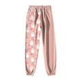thumbnail image 6 of YDFCWXW Womens Halloween Pajamas Pants Ladies Pumpkins Ghost Pajama Cute Soft Long Bottoms Women Sweatpants Pink, M, 6 of 7