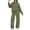 A Army Green, variant on Women's 2 Piece Casual Outfits Solid Hooded Drawstring Long Sleeve Sweatshirt Tops And Long Pants Set Suits