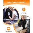 thumbnail image 3 of Inflatable Neck Pillow Used for Airplanes/Cars/Buses/Trains/Office Napping with Free Eye Mask/Earplugs (Balck), 3 of 5