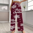thumbnail image 2 of Merry Christmas Pajamas For Women Loose Retro Night Pajama Pants Comfortable Sleepwear Bottoms Homewear, 2 of 6