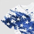 thumbnail image 4 of Xudanell 4th of July Toddler Boy Outfit Independence Day Printed Short Sleeve T Shirt Shorts Set for Summer Suit Blue 6-7 Years, 4 of 4