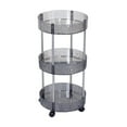 thumbnail image 2 of HOZVOMI 3-Tier Movable Storage Rack - Multi-Layer Transparent Cabinet for Kitchen, Bathroom, and Living Room - Flexible & Efficient Space Utilization, 2 of 6