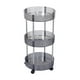 thumbnail image 2 of Carrito de almacenamiento con ruedas de 3 niveles | Organizador de plástico transparente para cocina, baño y sala de estar | Carrito móvil multicapa con ruedas, 2 of 5