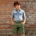 thumbnail image 2 of Ruyang Boys Cargo Shorts Summer Outdoor Quick Dry Hiking Shorts Casual Lightweight Athletic Shorts with Pockets, 2 of 8