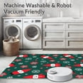 thumbnail image 5 of ODIKA 4'x6' Machine Washable Non-Slip Area Rug, Festive Gnome Holiday Entrance With Jolly Elves High Traffic Rug, Green, 628084, 5 of 5
