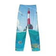 thumbnail image 5 of Haiem Lighthouse Sea Port Men's Pajama Pants Ultra Lightweight Pjs Bottoms Sleepwear Bottom Pants with Pocket Drawstring-X-Large, 5 of 9