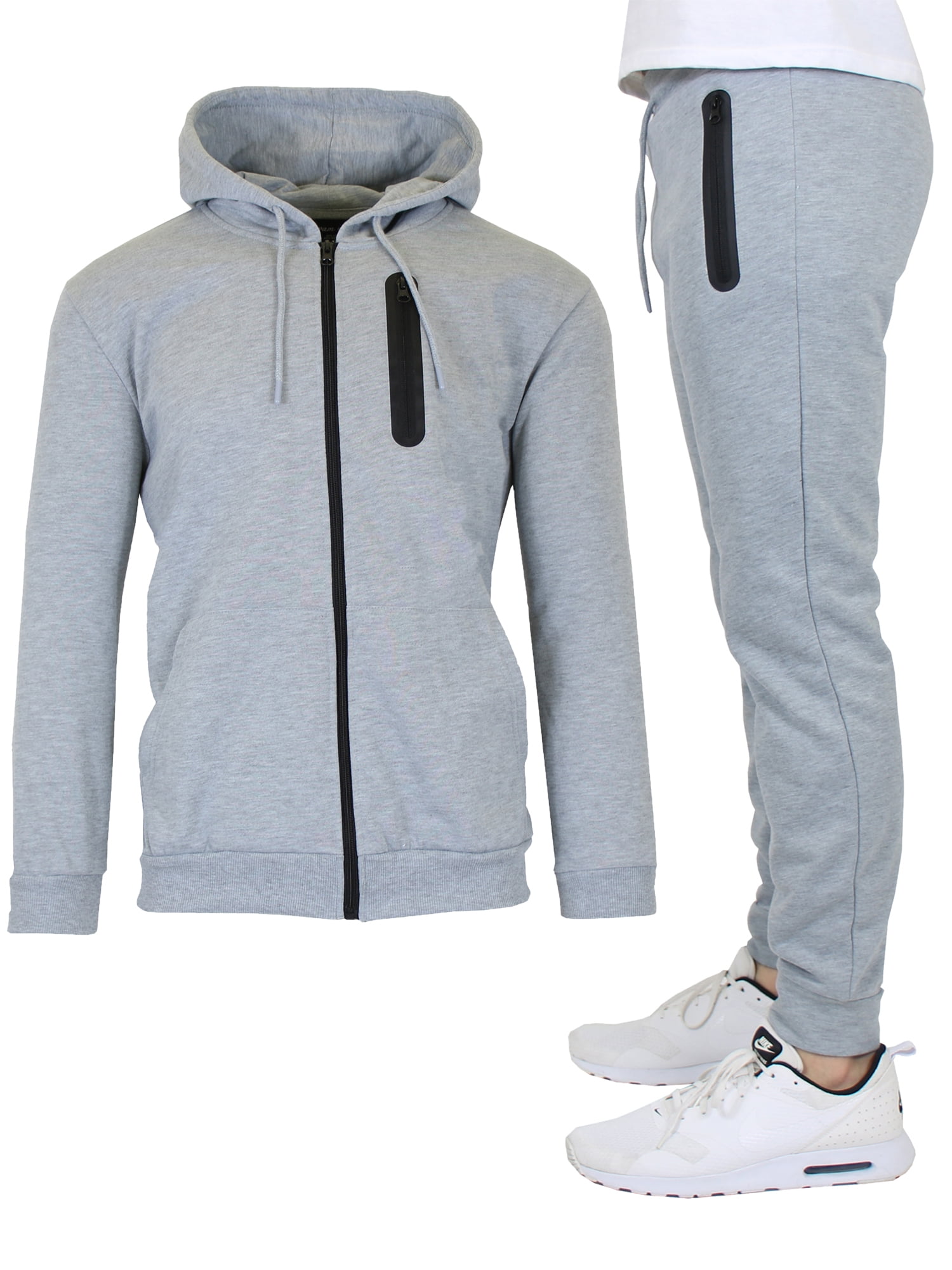 Galaxy by Harvic - Men's Slim Fitting French Terry Hoodie & Jogger 2 ...