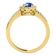 thumbnail image 4 of Aonejewelry 1.10 Carat Ttw Oval Shaped Sapphire and Diamond Bridal Set In 10K Yellow Gold, 4 of 4