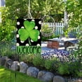 thumbnail image 5 of Chmadoxn Spring St. Patrick's Day Garden Flag, St Patricks Day Accessories, 12x18 Inch Double Sided, Burlap Lucky Shamrock Welcome Yard Flag Banner Home Outdoor Decor, 5 of 6