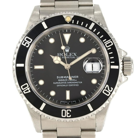Pre-Owned Rolex Submariner Date 16610. SS Wristwatch Automatic T-Series (Good)