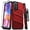 Red & Black, variant on ZIZO Bolt Series Case / Holster / Glass for Samsung Galaxy A23 (5G) - Blue/Black