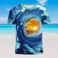 thumbnail image 3 of Tops para hombre, blusas y camisas de manga corta con cuello redondo para hombre, camiseta informal de verano con estampado de manga corta y cuello redondo para hombre, blusa para hombre, 3 of 4