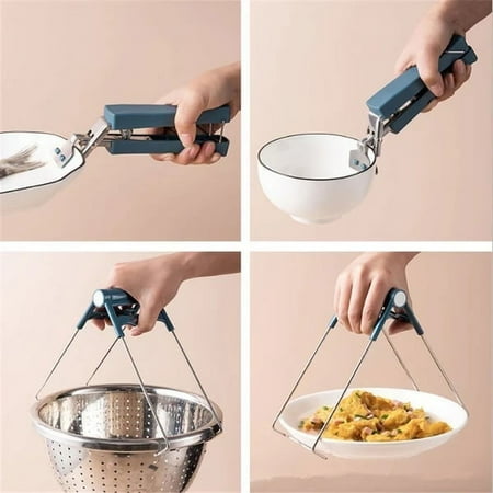 

WSBDENLK Clamp Dish Clamp Stainless Steel Clamp Heat Non-Slip Tray Remover Kitchen Casserole Clamp Insulated Air Fryer Accessories Hot Dish Gripper Hot Plate Gripper