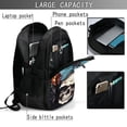 thumbnail image 4 of Pofeuu Bow Flower Skull Print Storage Laptop Backpack with USB Charging Port[Water Resistant] College Computer Bookbag Fits, 4 of 7