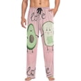 thumbnail image 4 of Avocado Toast Friend Love Pink Mens Pajama Pants Sleepwear Lounge Men's Pajama Bottoms Gift for Family, 4 of 7