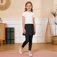 thumbnail image 2 of 12-13 Years Toddler Girls Leggings With Skirt High Waisted Tennis Athletic Flowy Skirted Legging With Pockets For Kid Sweatpants Joggers Pants Fall and Winter Black Cargo Pants, 2 of 9