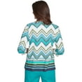 thumbnail image 2 of Alfred Dunner Womens Pleated Neckline Chevron Top, 2 of 4