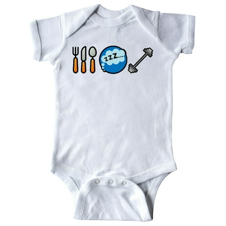 

Inktastic Eat Sleep Weightlifting Gift Baby Boy or Baby Girl Bodysuit