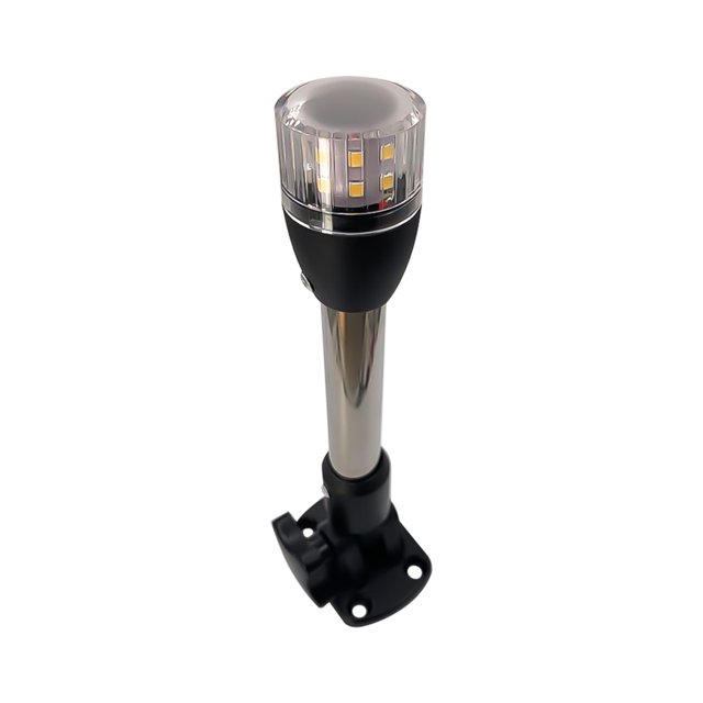 Boat White LED All Round Marine 10/30V Pole Light Fold Down Masthead Anchor Lamp ,High Bright