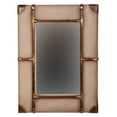 thumbnail image 2 of Linon Canvas Wrapped Aluminum Frame Wall Mirror, Beige, Multiple Sizes, 2 of 3