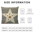 thumbnail image 5 of GOSMITH  Ticking Stripe Star Throw Pillow Cover, 5 of 5