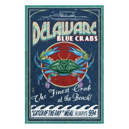 Delaware Blue Crabs - Best at the Beach Print Wall Art By Lantern