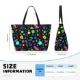 thumbnail image 4 of Disketp Geometric 1980s Styled Bolsa de Playa de Gran Capacidad, Bolso Impermeable y a Prueba de Arena para Mujer, Ideal para Playa, Piscina y Natación, 4 of 7