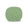 thumbnail image 1 of Oriental Green Storage Toy Bag Chair, Vintage Retro Looking Calligraphic Alphabet Letters Repetitive Drawing, Stuffed Animal Organizer Washable Bag, Small Size, Pale Yellow, by Ambesonne, 1 of 3