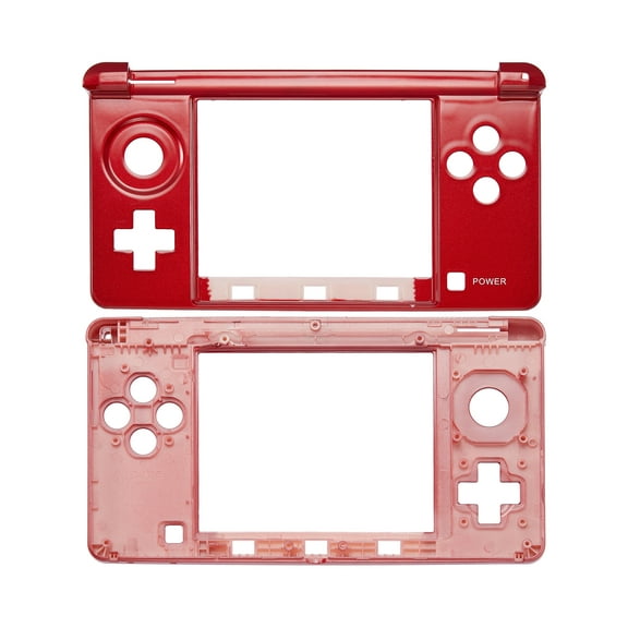 Replacement Mid-Frame Housing Compatible With Nintendo 3DS (Red)