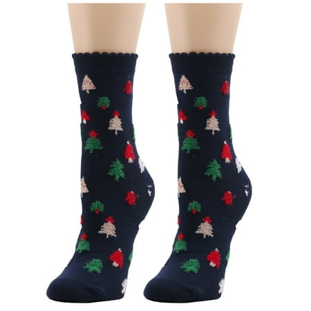 

Compression Socks Women Christmas Woolen Christmas Tube Sock