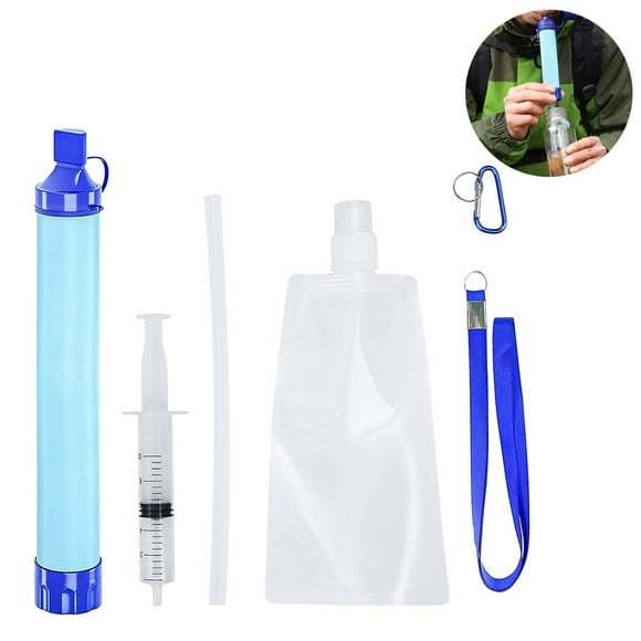 Water Filter Straw Portable Personal Emergency Filtration Cleaner for Camping, Hiking, Travel, Survival & Backpacking Travel, Filtering Solutions