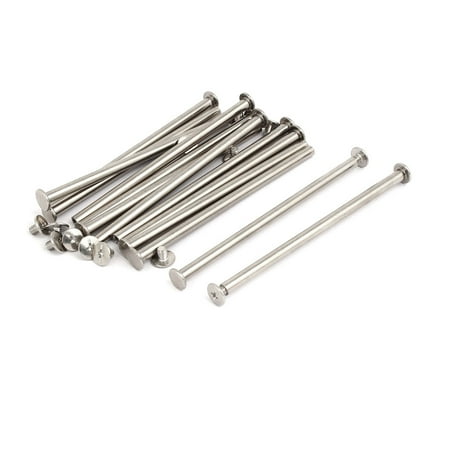 Quickport Binding Post - Uxcell 5mmx100mm Metal Binding Chicago Screw Post for Photo Albums Scrapbook (15-pack)