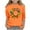 Orange B, variant on WRKEKC Girls Long Sleeve T-Shirts, Long Sleeve Shirts for Boys, 3-12 Years Boys' and Girls' Orange Festival Casual Print 3/4 Sleeve Round Neck Top