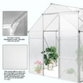 thumbnail image 4 of Enyopro Walk-in Greenhouse Kit, 8x6 Polycarbonate Greenhouse for Outdoors with Sliding Door and Adjustable Roof, Aluminum Frame Green House, Ideal for Plants, Vegetables & Herbs, 4 of 10