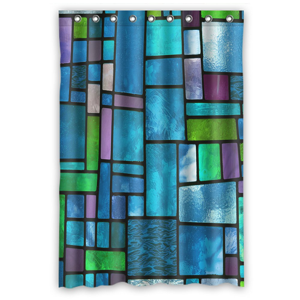 ABPHQTO Multicolored Stained Glass Window Irregular Block Waterproof