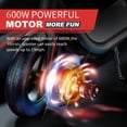 thumbnail image 3 of 10" Wheels Electric Scooters Front LED Lights 600W Motor 19 Mph Adjustable Folding Kick Scooter for Adults, 3 of 5