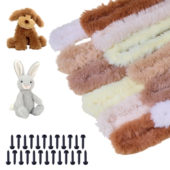 12 sets 6 colors DIY Plush Sticks Pipe Cleaner Polyester Chenille Stems with Eyes Kid Craft Material Mixed color 1000x20mm 2 sets/color