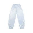 thumbnail image 4 of HXWCHs Girls Dance Pants Sparkly Metallic Harem Loose Fit Hop Street Dancewear For Kids Modern Comfortable Stylish Silver 5-6 Years, 4 of 6