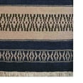 thumbnail image 3 of Rugsotic Carpets Eco-Friendly Woven Hand Woven Kilim Flat Weave Aqua Cream Contemporary Area Rug, 2'6''x12' Runner, Antimicrobial, 3 of 5